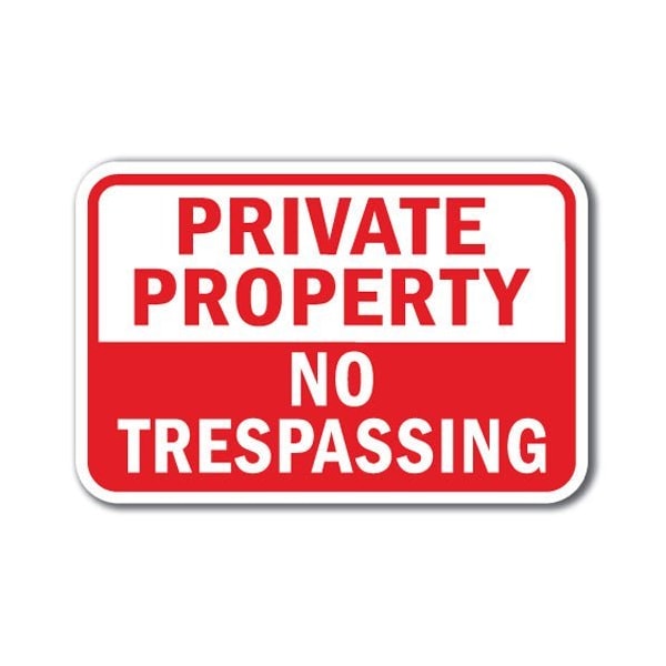 Signmission Safety Sign, 12 in Height, Aluminum, Private Prop - P P No T A-1218 Private Prop - P P No T - main